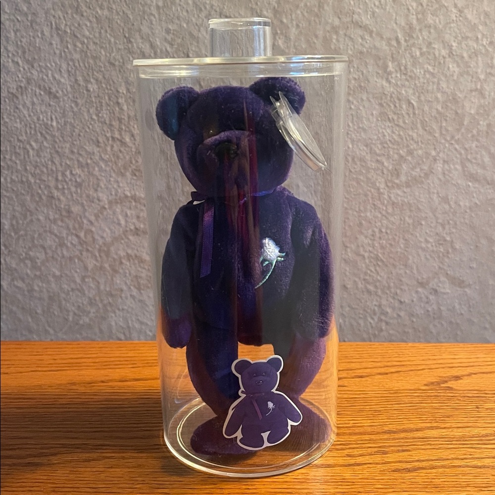 Ty beanie baby princess Dianna purple bear Indonesia, PE, no space